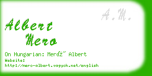 albert mero business card